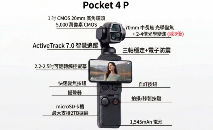 デュアルレンズ＆3倍ズーム搭載「DJI Osmo Pocket 4P」を公式が予告【噂】 詳細7