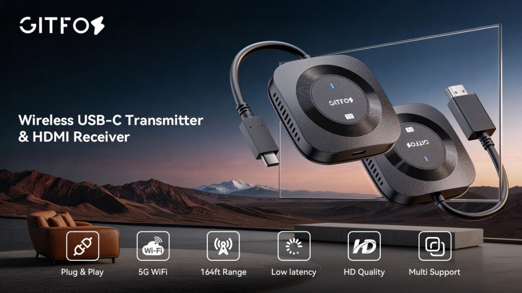 WiFi不要のワイヤレス映像伝送キット「ギットフォスWTR01」がKickstarterで達成率1679%突破 メインビジュアル