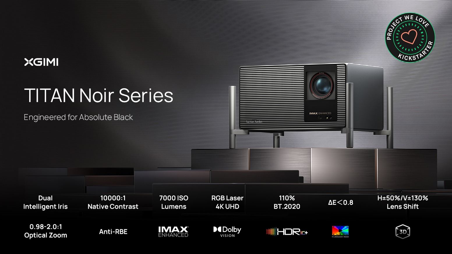 自宅が映画館になる4Kレーザープロジェクター「XGIMI TITAN Noir」の黒が本物すぎる メインビジュアル