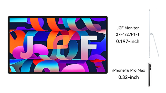 厚さ5mm、スマホより薄い世界最薄27インチ4Kモニター「JGF 27F1」が登場 詳細2