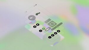 Nothing OS 5.0のキービジュアル。時計やウィジェット、アイコンが半透明のレイヤーとして重なる
